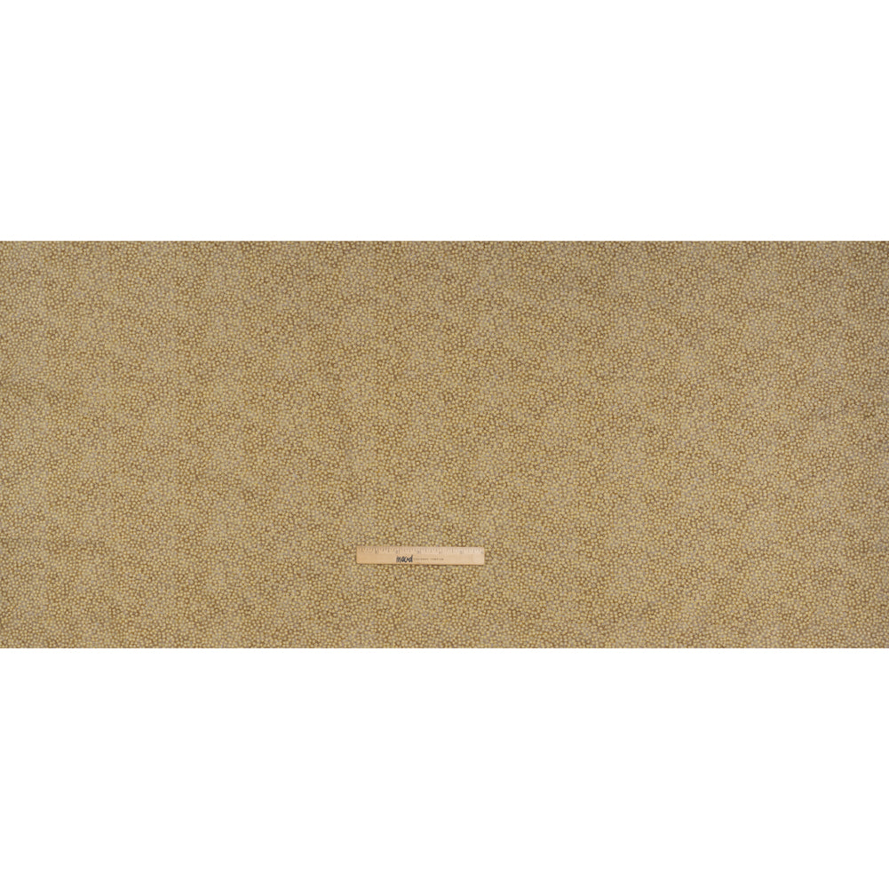 Metallic Printed Quilting Cotton by Northcott - Desert Sand Tiny Dots - Shimmer Collection - Full
