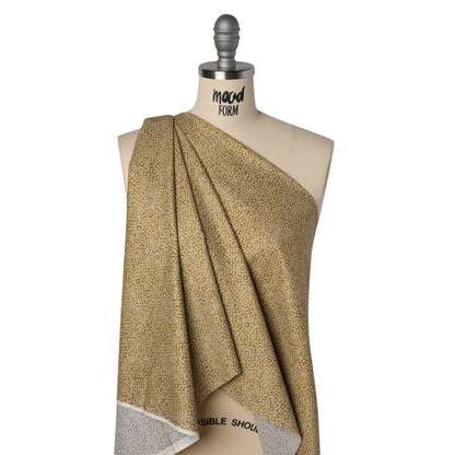 Metallic Printed Quilting Cotton by Northcott - Desert Sand Tiny Dots - Shimmer Collection Drape