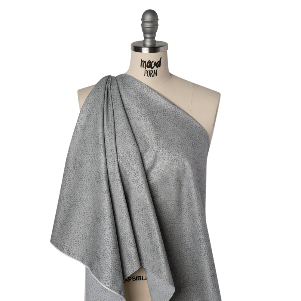 Metallic Printed Quilting Cotton by Northcott - City Fog Tiny Dots - Shimmer Collection Drape