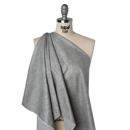 Metallic Printed Quilting Cotton by Northcott - City Fog Tiny Dots - Shimmer Collection Drape