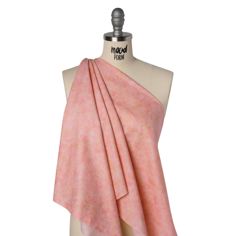 Metallic Printed Quilting Cotton by Northcott - Bubble Gum Speckle - Shimmer Collection Drape