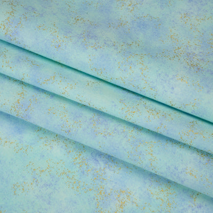 Metallic Printed Quilting Cotton by Northcott - Deep Sea Speckle - Shimmer Collection Folded