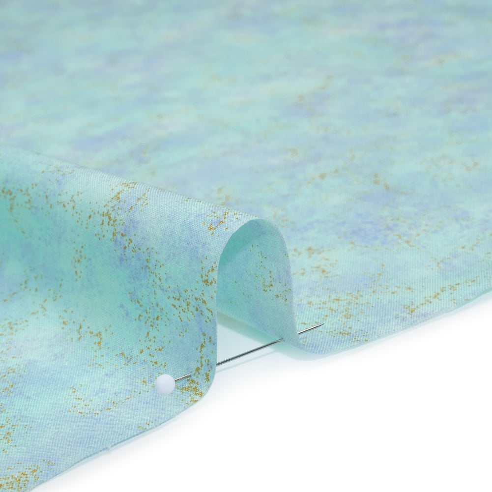 Metallic Printed Quilting Cotton by Northcott - Deep Sea Speckle - Shimmer Collection Detail