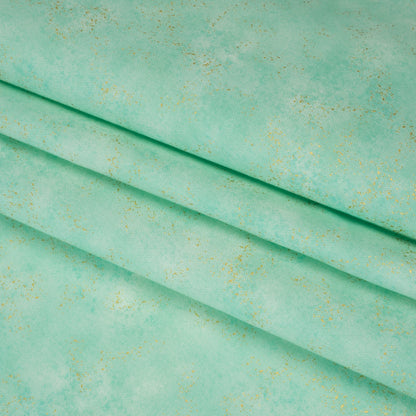 Metallic Printed Quilting Cotton by Northcott - Lagoon Speckle - Shimmer Collection Folded