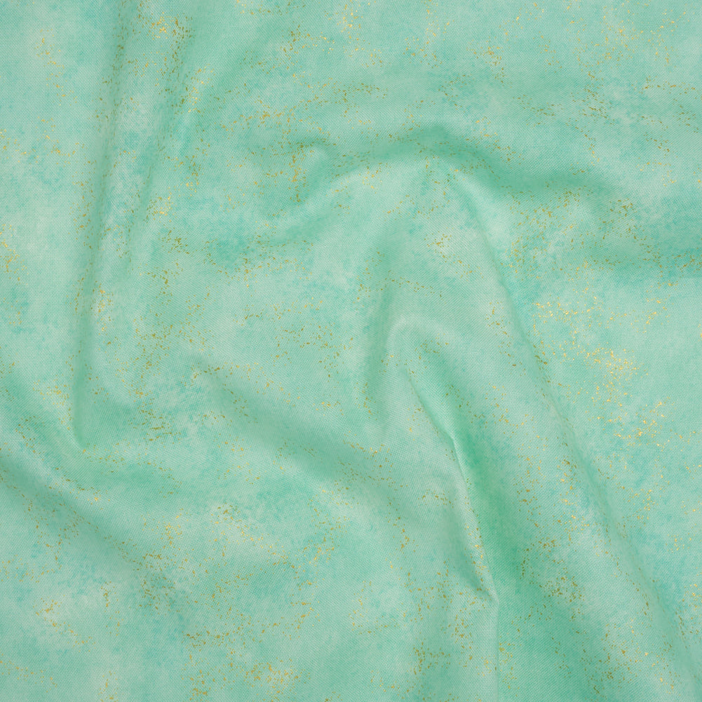 Metallic Printed Quilting Cotton by Northcott - Lagoon Speckle - Shimmer Collection