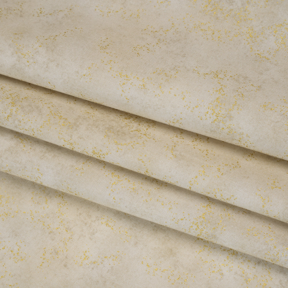 Metallic Printed Quilting Cotton by Northcott - Desert Sand Speckle - Shimmer Collection