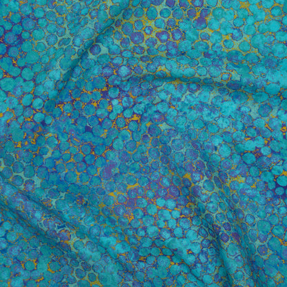 Wide Backing Quilting Cotton by Northcott, 108" Wide - Deep Sea Large Pebbles - Shimmer Wide Backing Collection