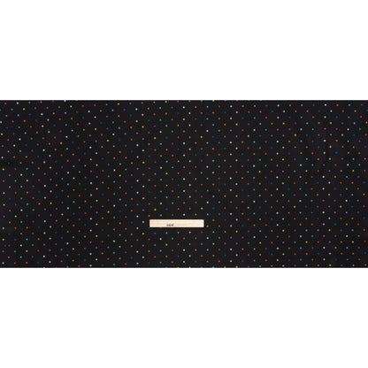 Printed Quilting Cotton by Ghazal Razavi for FIGO Studio - Black and Rainbow Xs - Dusk Collection