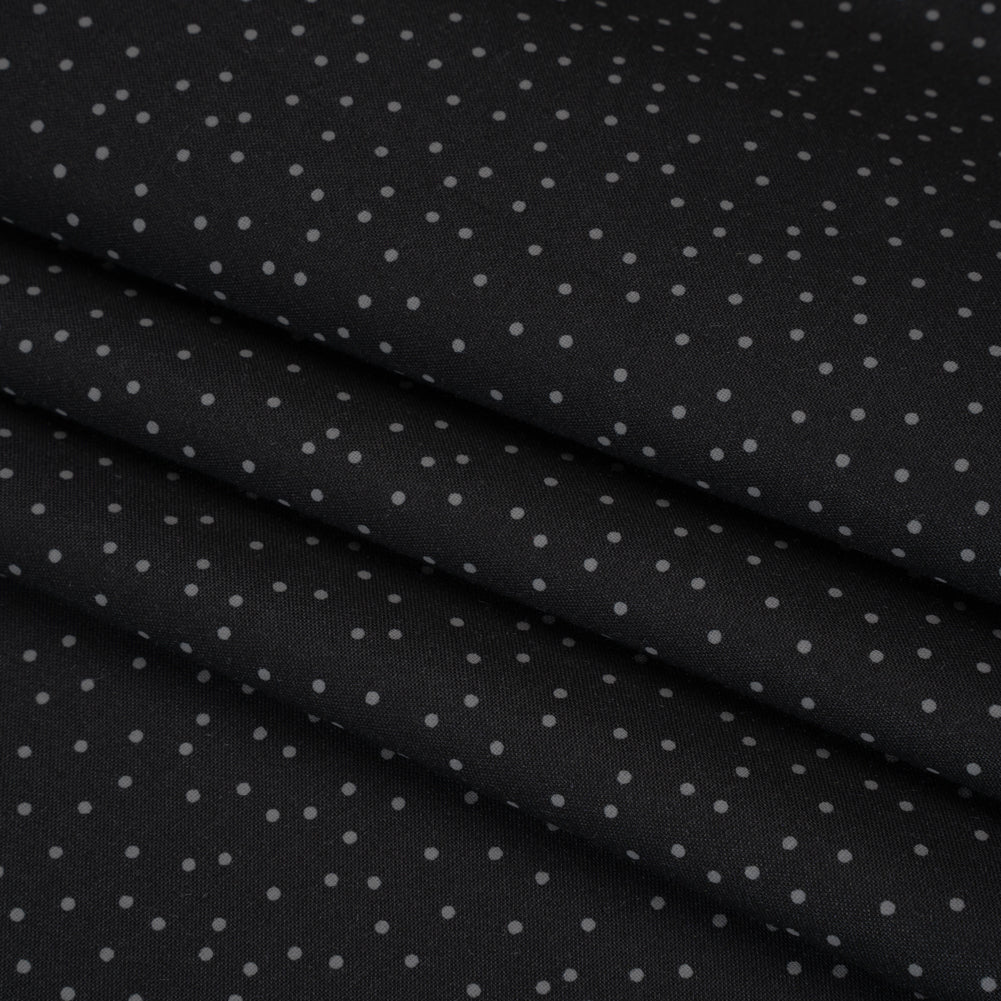 Printed Quilting Cotton by Ghazal Razavi for FIGO Studio - Black and Gray Dotty - Dusk Collection