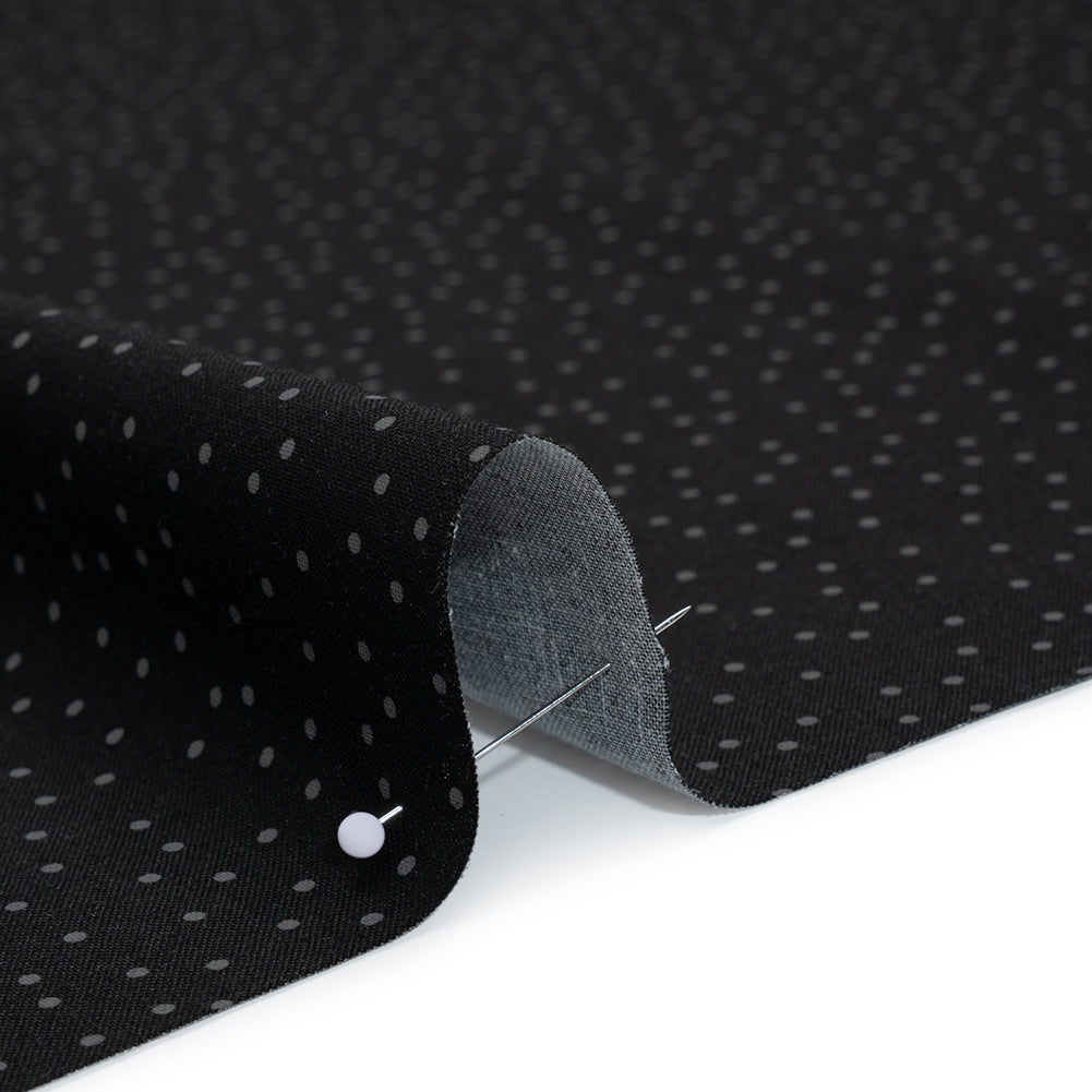 Printed Quilting Cotton by Ghazal Razavi for FIGO Studio - Black and Gray Dotty - Dusk Collection