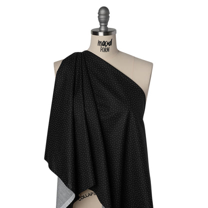 Printed Quilting Cotton by Ghazal Razavi for FIGO Studio - Black and Gray Dashes - Dusk Collection