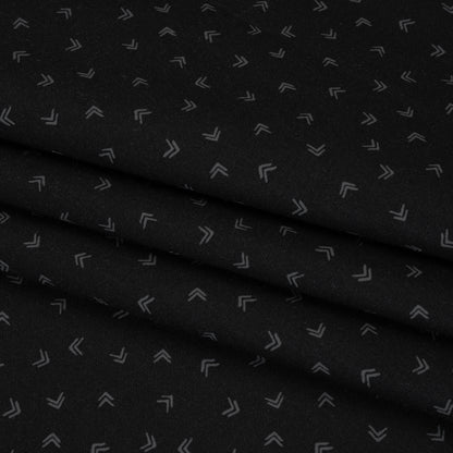 Printed Quilting Cotton by Ghazal Razavi for FIGO Studio - Black and Gray Arrows - Dusk Collection