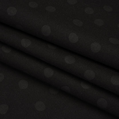 Printed Quilting Cotton by Ghazal Razavi for FIGO Studio - Black on Black Pom Poms - Dusk Collection