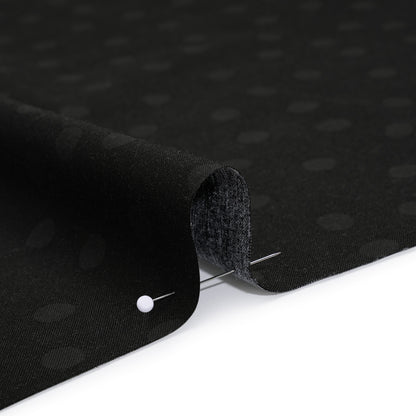 Printed Quilting Cotton by Ghazal Razavi for FIGO Studio - Black on Black Pom Poms - Dusk Collection