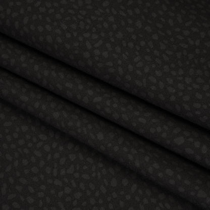 Printed Quilting Cotton by Ghazal Razavi for FIGO Studio - Black on Black Spotty - Dusk Collection
