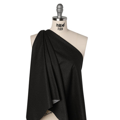 Printed Quilting Cotton by Ghazal Razavi for FIGO Studio - Black on Black Spotty - Dusk Collection