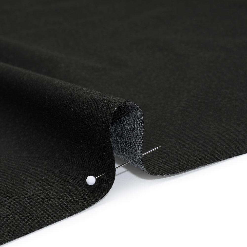 Printed Quilting Cotton by Ghazal Razavi for FIGO Studio - Black on Black Flourish - Dusk Collection