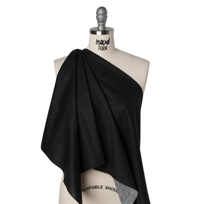 Printed Quilting Cotton by Ghazal Razavi for FIGO Studio - Black on Black Flourish - Dusk Collection