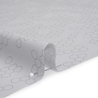 Printed Quilting Cotton by Ghazal Razavi for FIGO Studio - Gray on Gray Hexies - Dewfall Collection