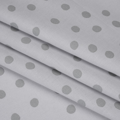 Printed Quilting Cotton by Ghazal Razavi for FIGO Studio - Gray on Gray Pom Poms - Dewfall Collection