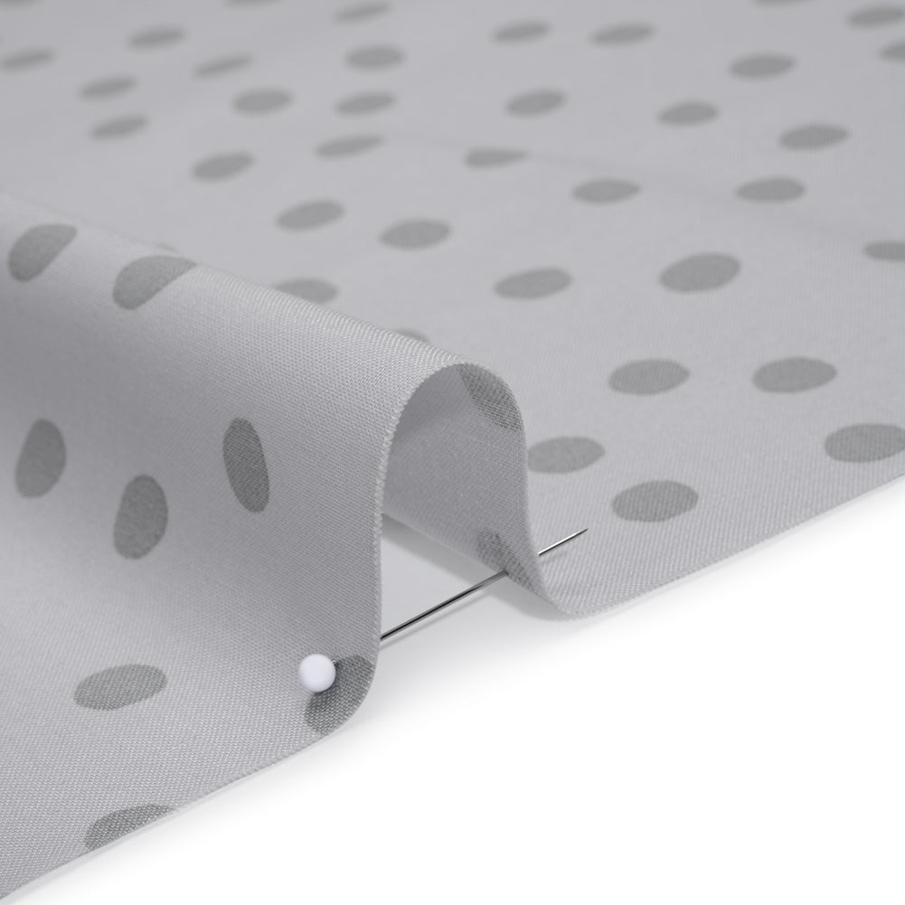 Printed Quilting Cotton by Ghazal Razavi for FIGO Studio - Gray on Gray Pom Poms - Dewfall Collection