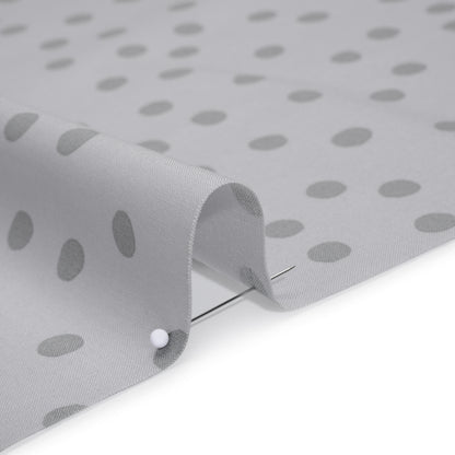 Printed Quilting Cotton by Ghazal Razavi for FIGO Studio - Gray on Gray Pom Poms - Dewfall Collection