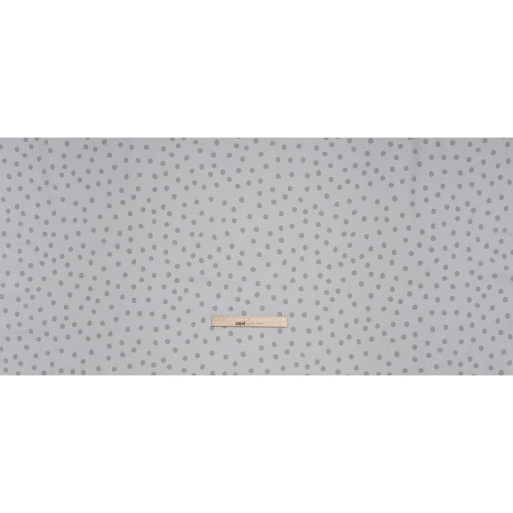 Printed Quilting Cotton by Ghazal Razavi for FIGO Studio - Gray on Gray Pom Poms - Dewfall Collection