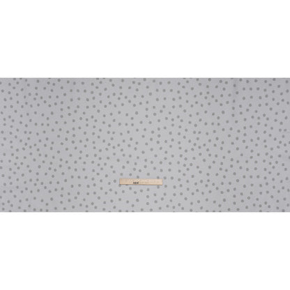 Printed Quilting Cotton by Ghazal Razavi for FIGO Studio - Gray on Gray Pom Poms - Dewfall Collection