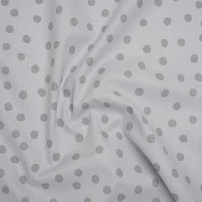 Printed Quilting Cotton by Ghazal Razavi for FIGO Studio - Gray on Gray Pom Poms - Dewfall Collection