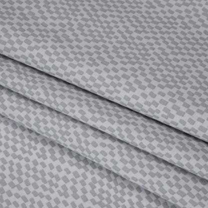 Printed Quilting Cotton by Ghazal Razavi for FIGO Studio - Gray on Gray Soft Check - Dewfall Collection