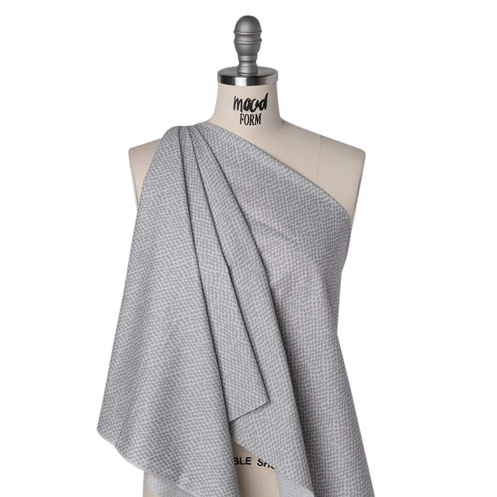 Printed Quilting Cotton by Ghazal Razavi for FIGO Studio - Gray on Gray Soft Check - Dewfall Collection