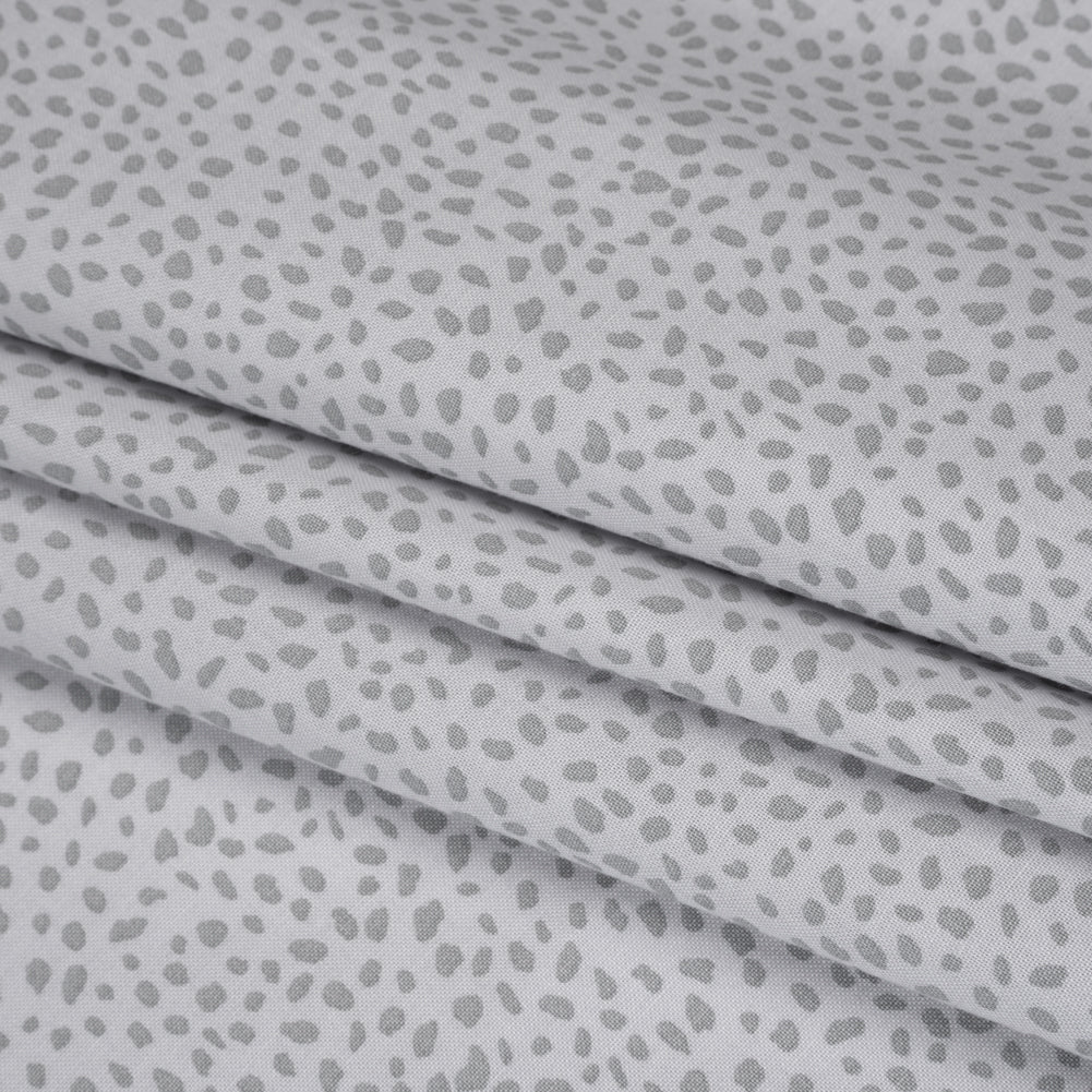 Printed Quilting Cotton by Ghazal Razavi for FIGO Studio - Gray on Gray Spotty - Dewfall Collection