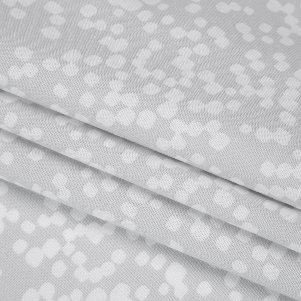 Printed Quilting Cotton by Ghazal Razavi for FIGO Studio - Gray and White Marshmallow - Dewfall Collection