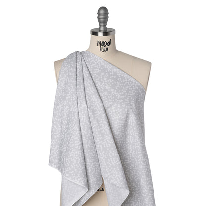 Printed Quilting Cotton by Ghazal Razavi for FIGO Studio - Gray and White Marshmallow - Dewfall Collection