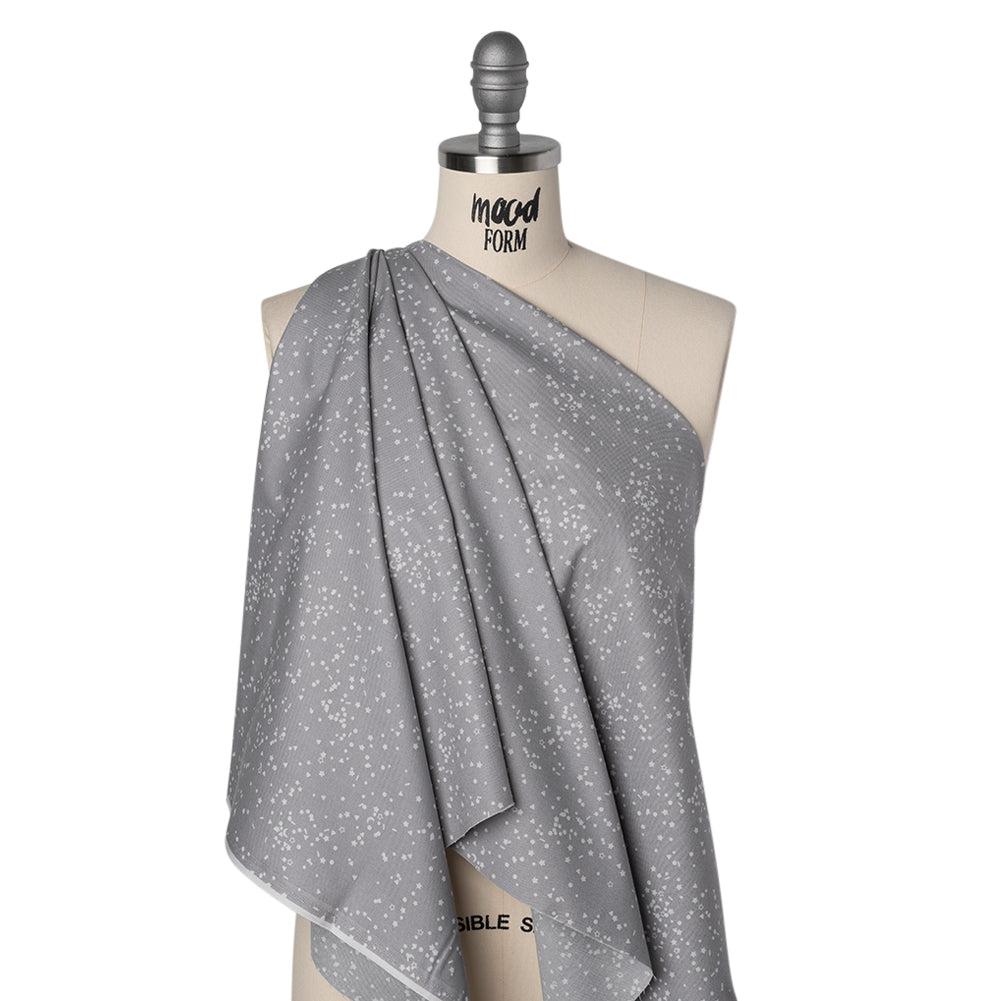 Printed Quilting Cotton by Ghazal Razavi for FIGO Studio - Gray and White Sprinkles - Dewfall Collection