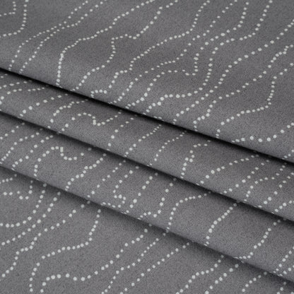 Printed Quilting Cotton by Ghazal Razavi for FIGO Studio - Gray and White Strings - Dewfall Collection