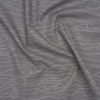 Printed Quilting Cotton by Ghazal Razavi for FIGO Studio - Gray and White Strings - Dewfall Collection