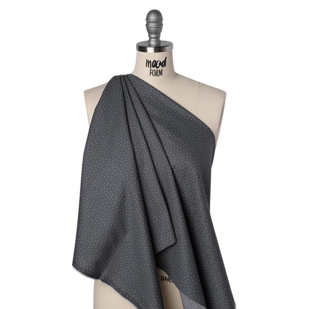 Printed Quilting Cotton by Ghazal Razavi for FIGO Studio - Gray and White Dashes - Dewfall Collection