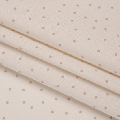Printed Quilting Cotton by Ghazal Razavi for FIGO Studio - Cream Polka Dots - Nest Collection