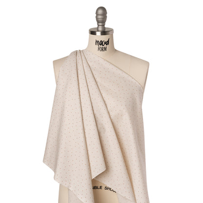 Printed Quilting Cotton by Ghazal Razavi for FIGO Studio - Cream Polka Dots - Nest Collection