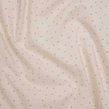 Printed Quilting Cotton by Ghazal Razavi for FIGO Studio - Cream Polka Dots - Nest Collection