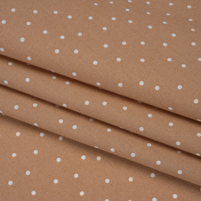 Printed Quilting Cotton by Ghazal Razavi for FIGO Studio - Caramel Polka Dots - Nest Collection