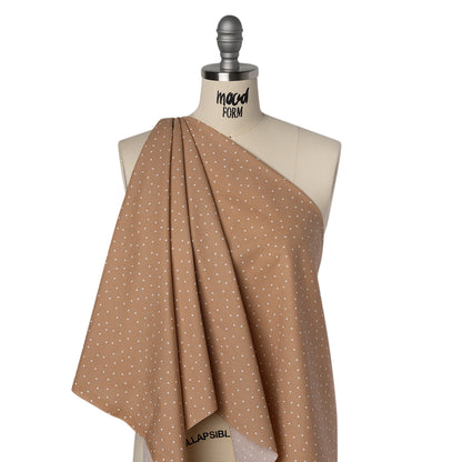 Printed Quilting Cotton by Ghazal Razavi for FIGO Studio - Caramel Polka Dots - Nest Collection