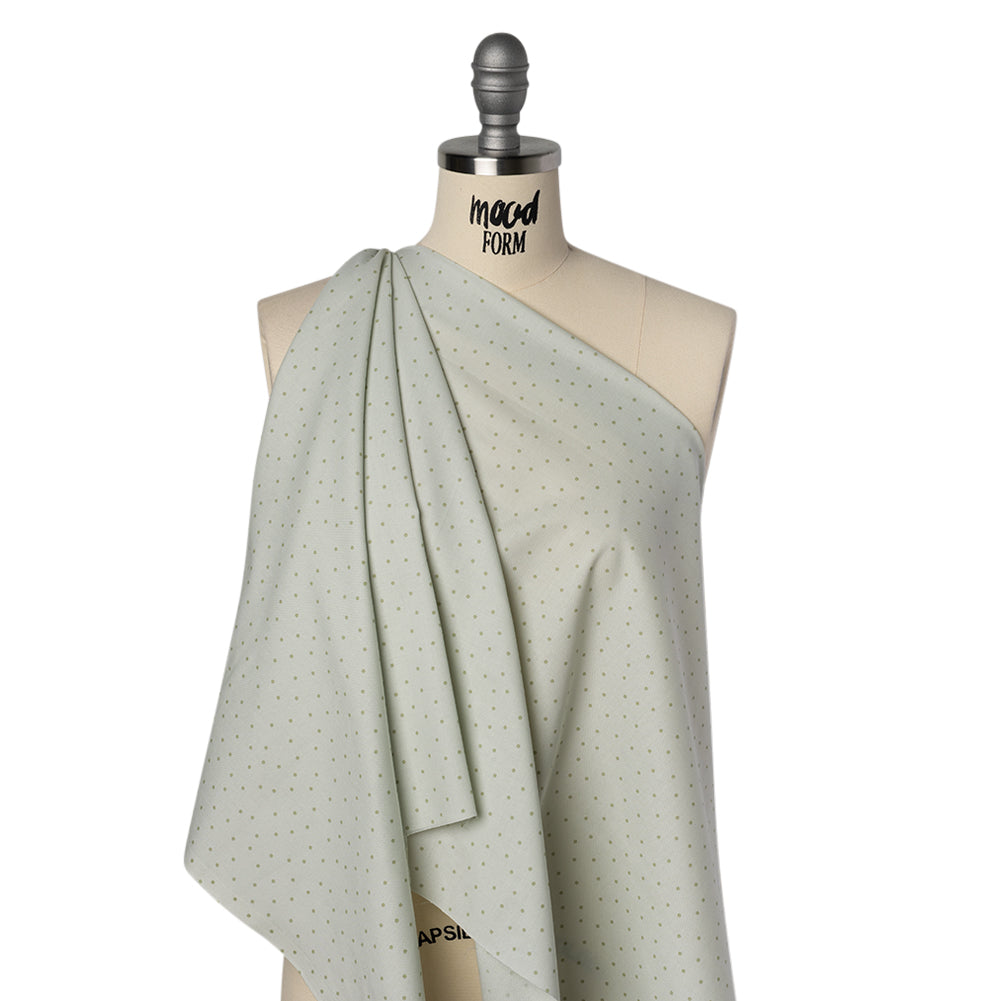 Printed Quilting Cotton by Ghazal Razavi for FIGO Studio - Key Lime Polka Dots - Nest Collection