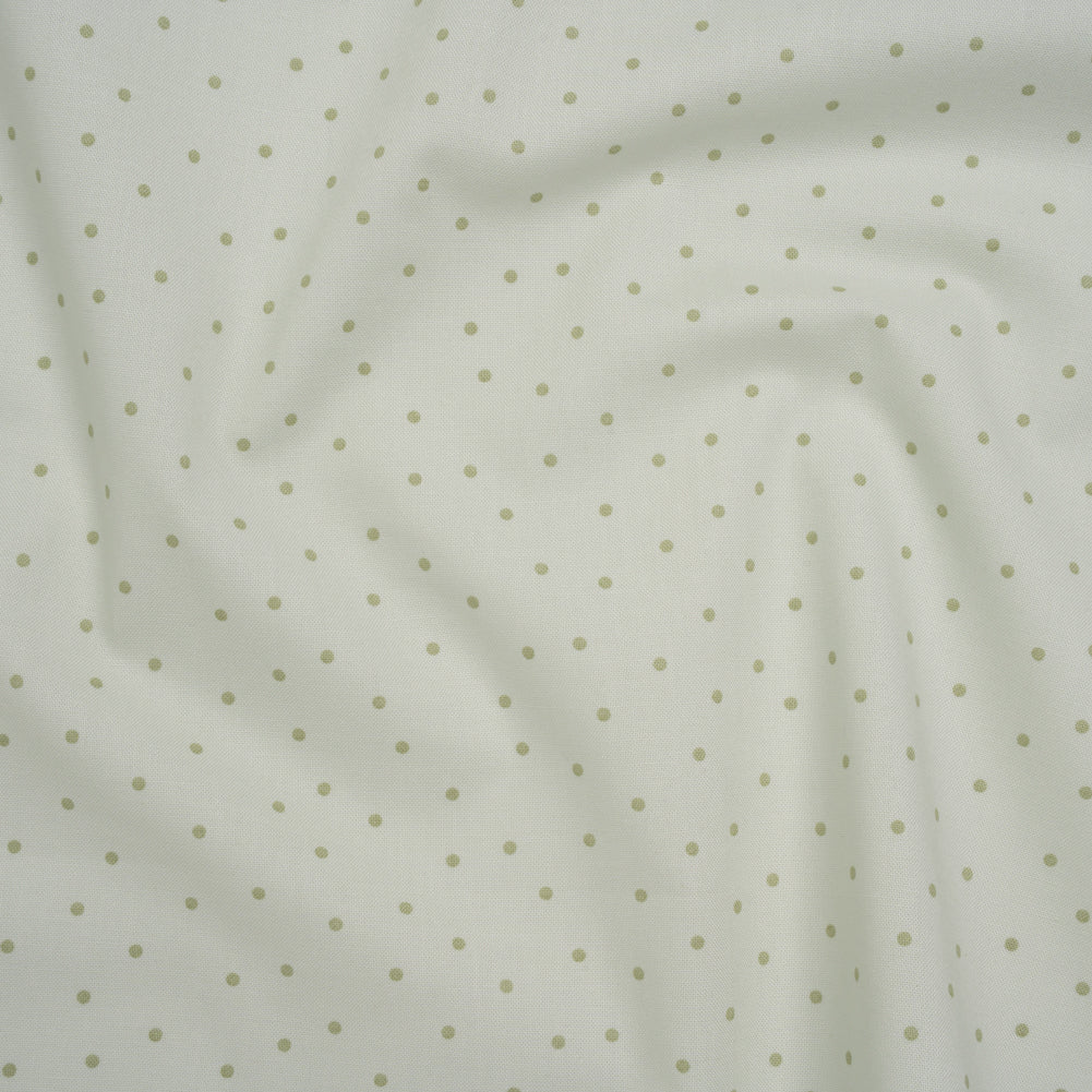 Printed Quilting Cotton by Ghazal Razavi for FIGO Studio - Key Lime Polka Dots - Nest Collection