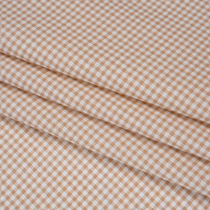 Printed Quilting Cotton by Ghazal Razavi for FIGO Studio - Toffee Checks - Nest Collection