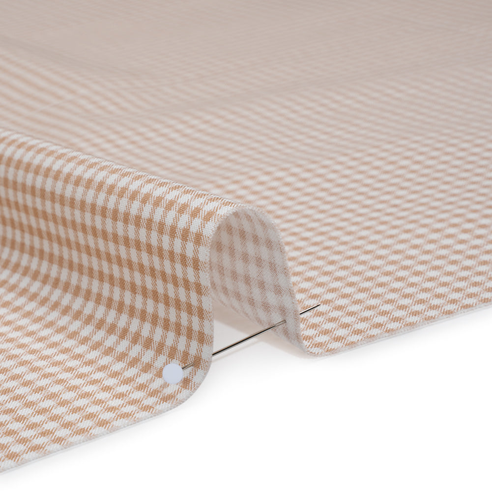 Printed Quilting Cotton by Ghazal Razavi for FIGO Studio - Toffee Checks - Nest Collection