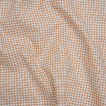 Printed Quilting Cotton by Ghazal Razavi for FIGO Studio - Toffee Checks - Nest Collection