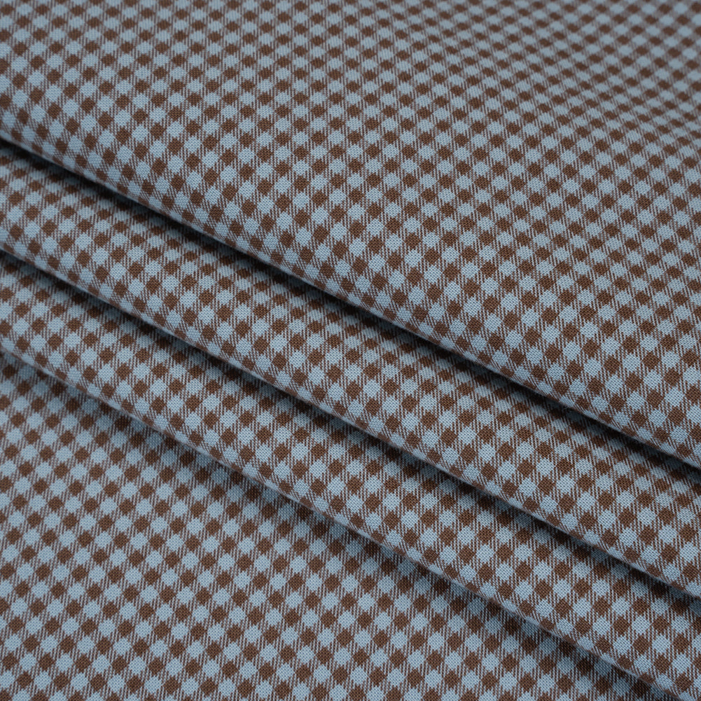 Printed Quilting Cotton by Ghazal Razavi for FIGO Studio - Blueberry Checks - Nest Collection