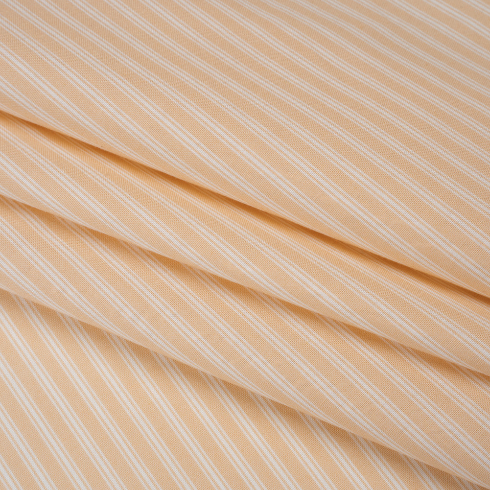 Printed Quilting Cotton by Ghazal Razavi for FIGO Studio - Buttercream Stripes - Nest Collection